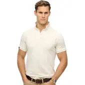 Superdry for man. M1110439A Vintage Destroy off-white polo shirt (XL), Casual, Cotton, Short sleeve