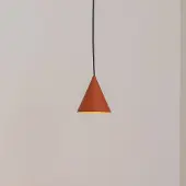 Euluna Hengelampe ZENITH, terrakotta, Ø 11 cm, metall, GU10