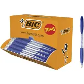 BIC Atlantis Classic, Uttrykkbar kulepenn med hengefeste, Gjenfyllbar, Blå, 36 stykker