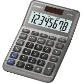 Casio MS-80F, Desktop, Grunnleggende, 8 sifre, Batteri/Solcelle, Grå