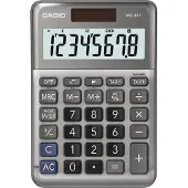 Casio MS-80F, Desktop, Grunnleggende, 8 sifre, Batteri/Solcelle, Grå