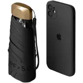 INF Paraply, liten og sammenfoldbar Black