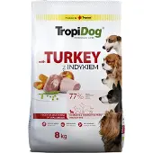 Tropidog Premium Adult Small, kalkun og ris - 8 kg