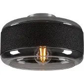 SLV taklampe Pantilo Rope 27, svart/grå/sølv, glass