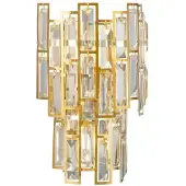 Stars of Light vegglampe Calmeilles, messing, 33 cm glass