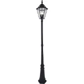 Lutec LED-solcelledrevet utelampe LONDON, svart, høyde 227 cm, IP44