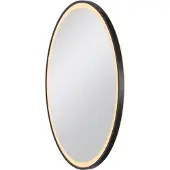 SLV Trukko LED-veggspeil IP44 CCT svart Ø 80 cm