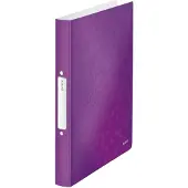 Leitz WOW - Ringperm - for A4 (210 x 297 mm) - kapasitet: 190 ark - metallisk purpur