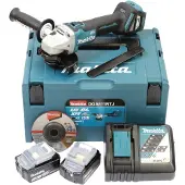 Makita DGA511RTJ - Vinkelsliper - trådløs - 125 mm - 2x 5ah batteri og lader