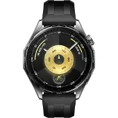 Huawei Watch GT 6 - 46 mm - rustfritt stål - smartklokke med stropp - fluorelastomer - svart - håndleddstørrelse: 140-210 mm - display 1.47 - Bluetooth 6.0 BR/EDR + BLE, NFC - 51.3 g