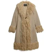 Superdry for woman. W5012136A Afghan taupe coat (M), Casual, Polyester