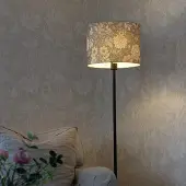 PR Home Gulvlampe Amy, Dahlia grønn/svart, 150 cm, tekstil, E27