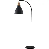 LINDBY gulvlampe Trebale, svart, tre, 154 cm, E27