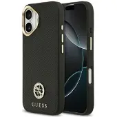 GUESS MagSafe-etui med kornet Strass-logo for iPhone 17 - svart