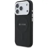GUESS iPhone 17 Pro Saffiano Hybrid-deksel - MagSafe Kompatibel - Svart