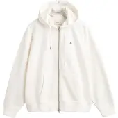 Gant for woman. 4201412 Shield hooded zip hoodie white (S), Casual, Cotton
