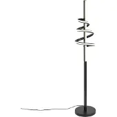 QAZQA Design gulvlampe sort inkl. dimbar LED og 3-veis bryter - Rolla