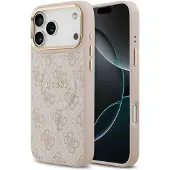 GUESS iPhone 17 Pro Max 4G Gold Frame-deksel - MagSafe-kompatibel - rosa