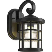LINDBY utendørs vegglampe Ankea, svart, høyde 28 cm, IP23, E27