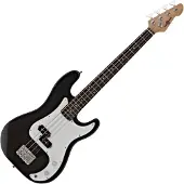Gear4Music LA Short Scale Bassgitar fra Svart