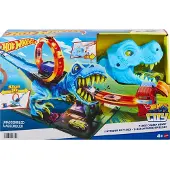Hot Wheels City T-Rex Chomp Down SIOC, playset, Kjøretøy og banesett, 4 år, Plast, Flerfarget