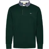 Gant for man. 2004082 Heavy Rugger with green chambray collar (XL), Casual, Cotton, Long sleeve