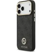 GUESS 4G MagSafe-etui med Strass-logo for iPhone 17 Pro Max - Svart