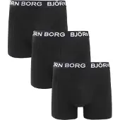 Björn Borg boksershorts i bomullsstretch, 3-pakning, Svart Størrelse