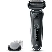 Braun Series 5 51-W1600s barbermaskin, batteri/nettdrift, svart og hvit