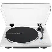 Audio-Technica AT-LP70XBT, Beltedrevet platespiller, Fullautomatisert, Sølv, Hvit, Aluminium, 33 1/3,45 RPM, DC-motor