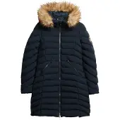 Superdry for woman. W5011789A Fuji Coat Medium navy (XS), Casual, Recycled Polister, Sustainable
