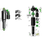 DVO Topaz 65mm Bakre Støtdemper Luftpatronsett