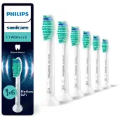 Philips Sonicare C1 ProResults tannbørstehoder – hvite – 6-pakning