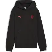 Puma AC Milan FtblEssentials Hoodie Youth, Clothing, Black/Red, 5-6Y