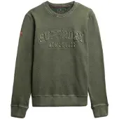 Superdry for man. M2014392A Athletic green jersey (S), Casual, Cotton