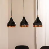 Opviq Hengelampe Yildo, lengde 65 cm, svart/kobber, metall