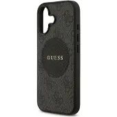 GUESS 4G Circle Classic MagSafe-etui med logo for iPhone 17 - svart