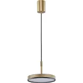 VIOKEF LED-pendellampe Don, gullfarget, Ø 20 cm, metall