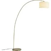 QAZQA Moderne buelampe messing med beige skjerm - Vinossa