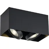 QAZQA Moderne overflatemontert spotlight svart inkl. dimbar LED 2-lys - Dionysos