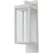 LUCANDE utendørs LED-vegglampe, Ferdinand, hvit, metall, 38 cm