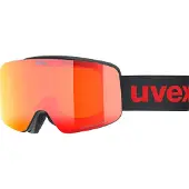 Uvex SKI EYEWEAR PWDR FM BLACK MATT / MIRROR RED (S2) (S5508503030) - Uni