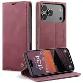 CASEME iPhone 17 Pro Max 013 Series Lommebok-deksel - Vinrød