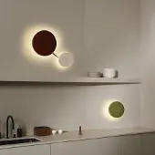 Marset LED-vegglampe Caramel, opal, Ø 22 cm, TRIAC, glass