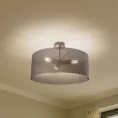 Domiluce Taklampe Zofia, kaffebrun, metall, Ø 50 cm, 3 lyskilder, E27