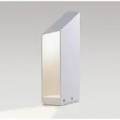 Marset LED-sokkellampe Domus, høyde 37 cm, hvit, aluminium