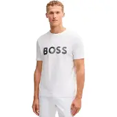 BOSS for man. 50530990 Tape Logo T-shirt white (M), Casual, Cotton, Short sleeve