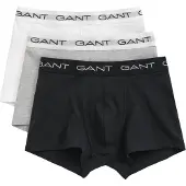 Gant Boxershorts Trunk 3-Pakke Svart Grå Hvit Størrese