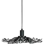 Dyberg Larsen hengelampe Flora, matt svart, Ø 40 cm metall