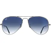 Ray-Ban Aviator Large Metal Silver Solbriller grå